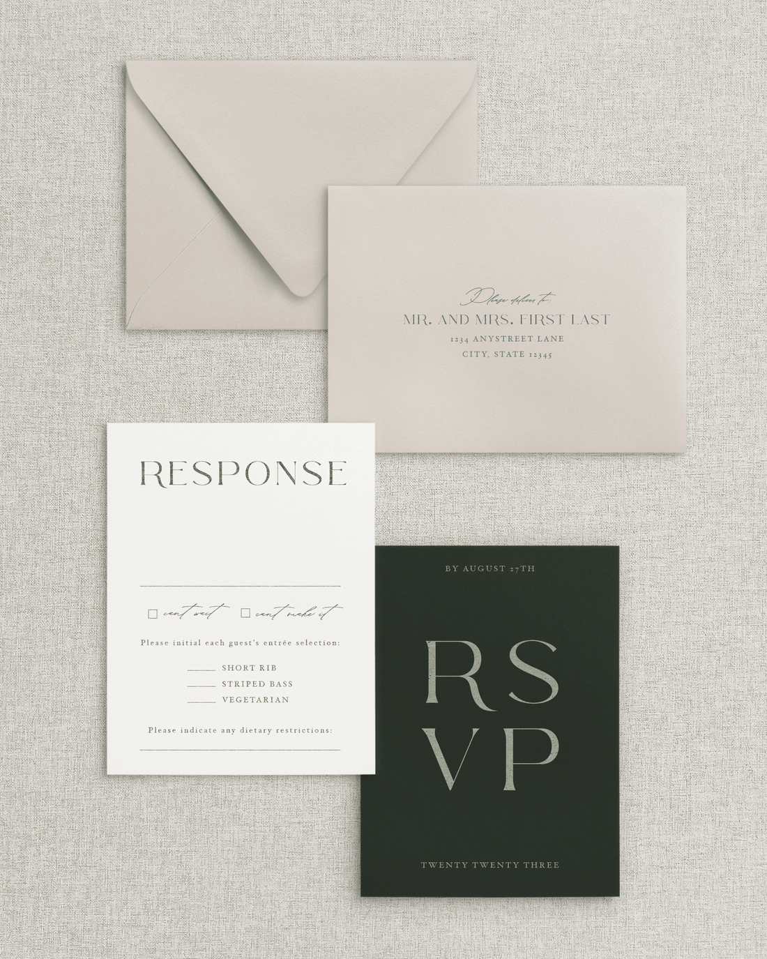 The Rachel Response Card & Envelope