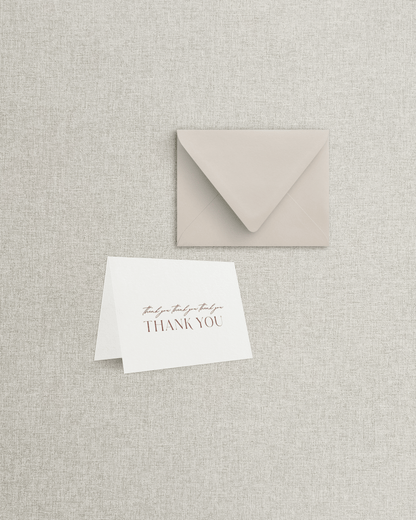 The Rachel Folded Thank You Card &amp; Envelope