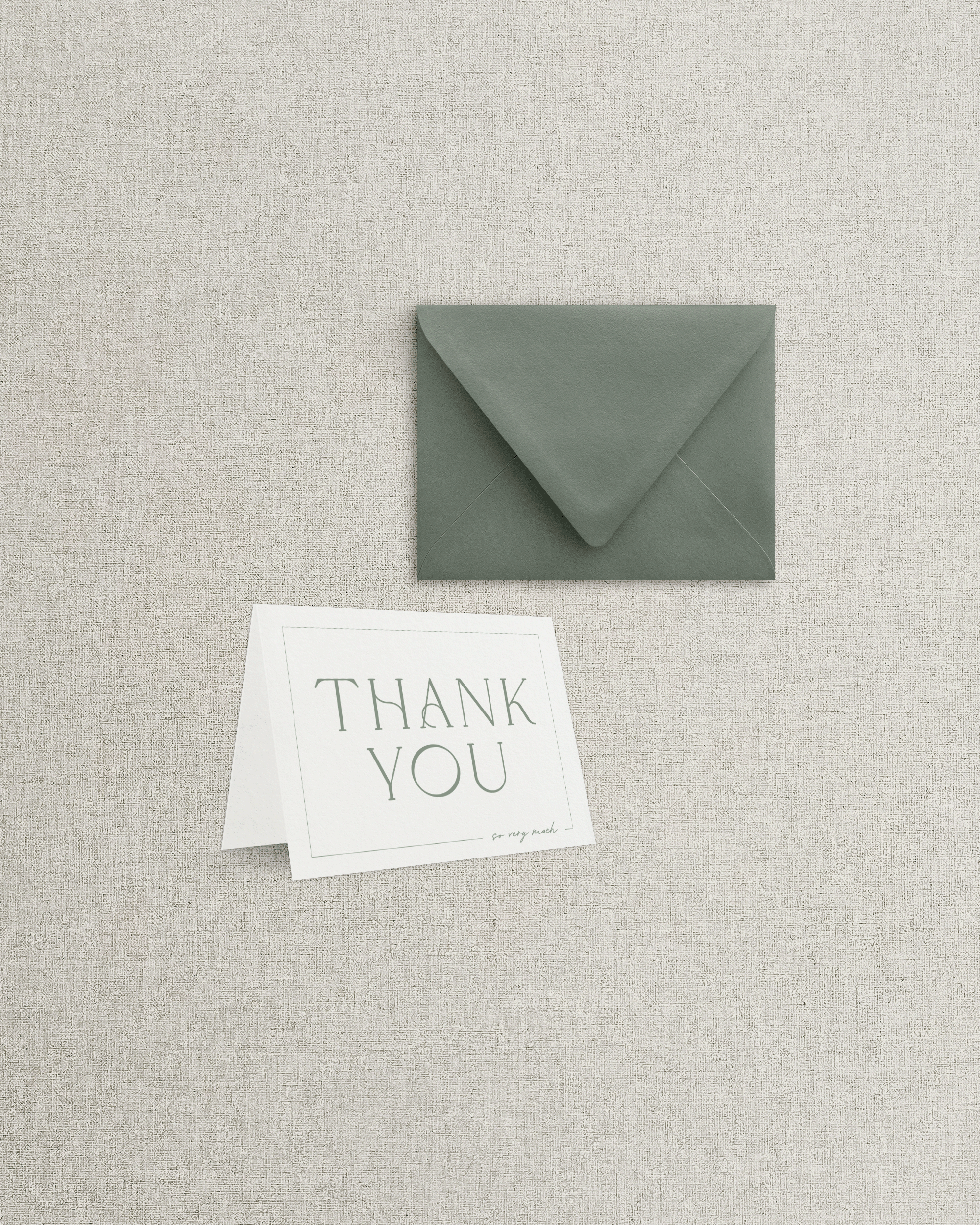 The Serena Folded Thank You Card &amp; Envelope