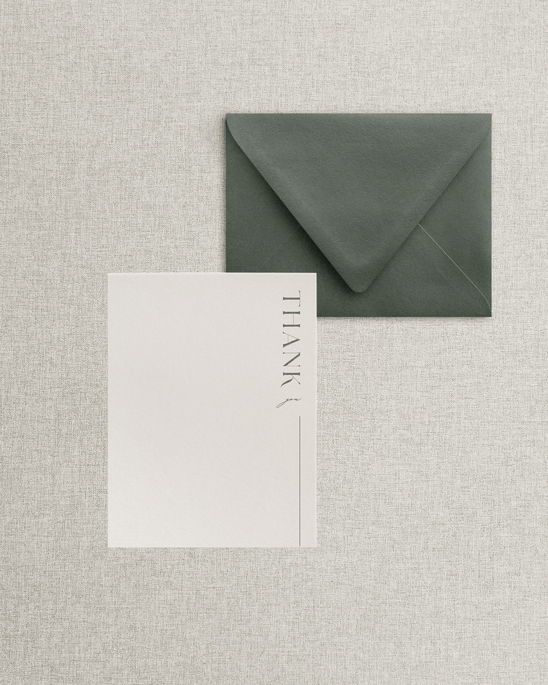 The Rachel Flat Thank You Card & Envelope