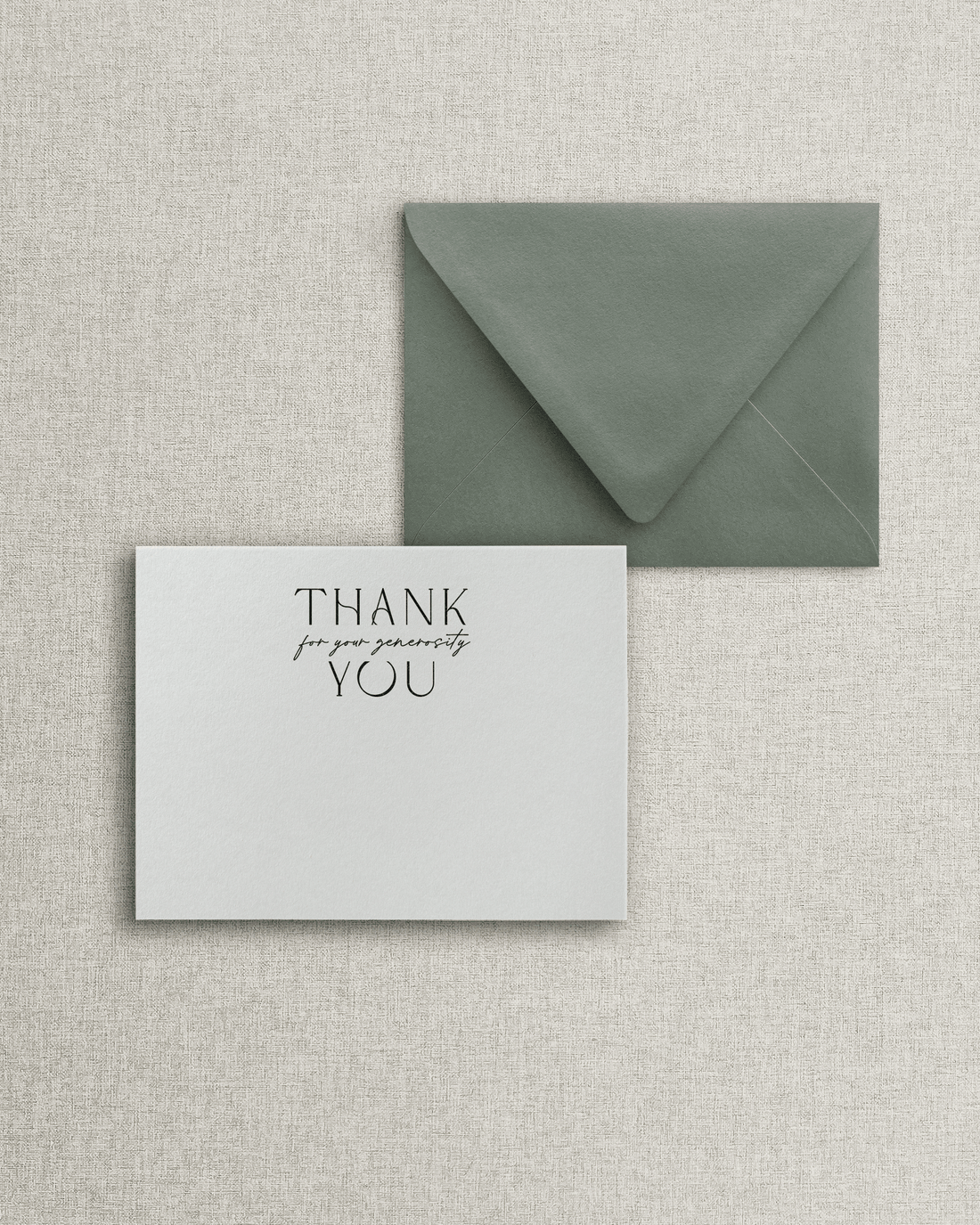 The Serena Flat Thank You Card & Envelope