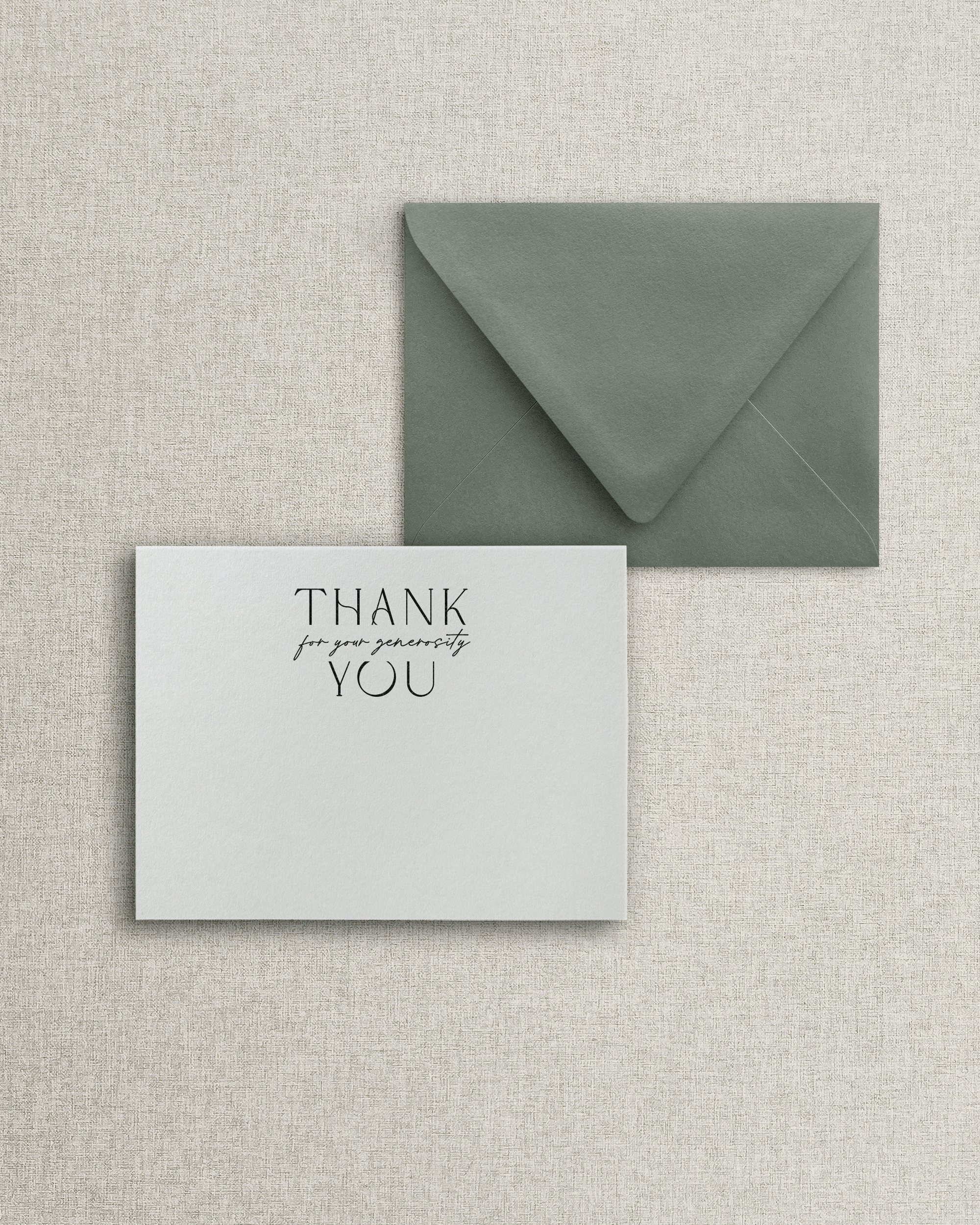 The Serena Flat Thank You Card &amp; Envelope