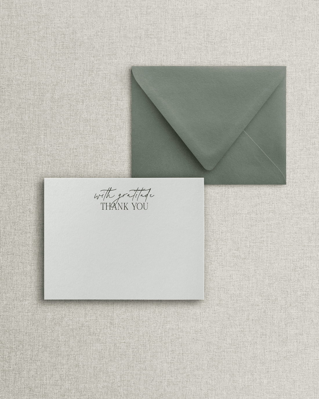 The Lindsay Flat Thank You Card &amp; Envelope