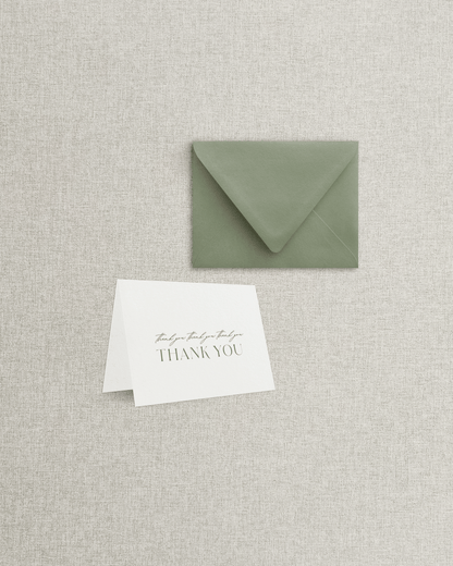 The Rachel Folded Thank You Card &amp; Envelope