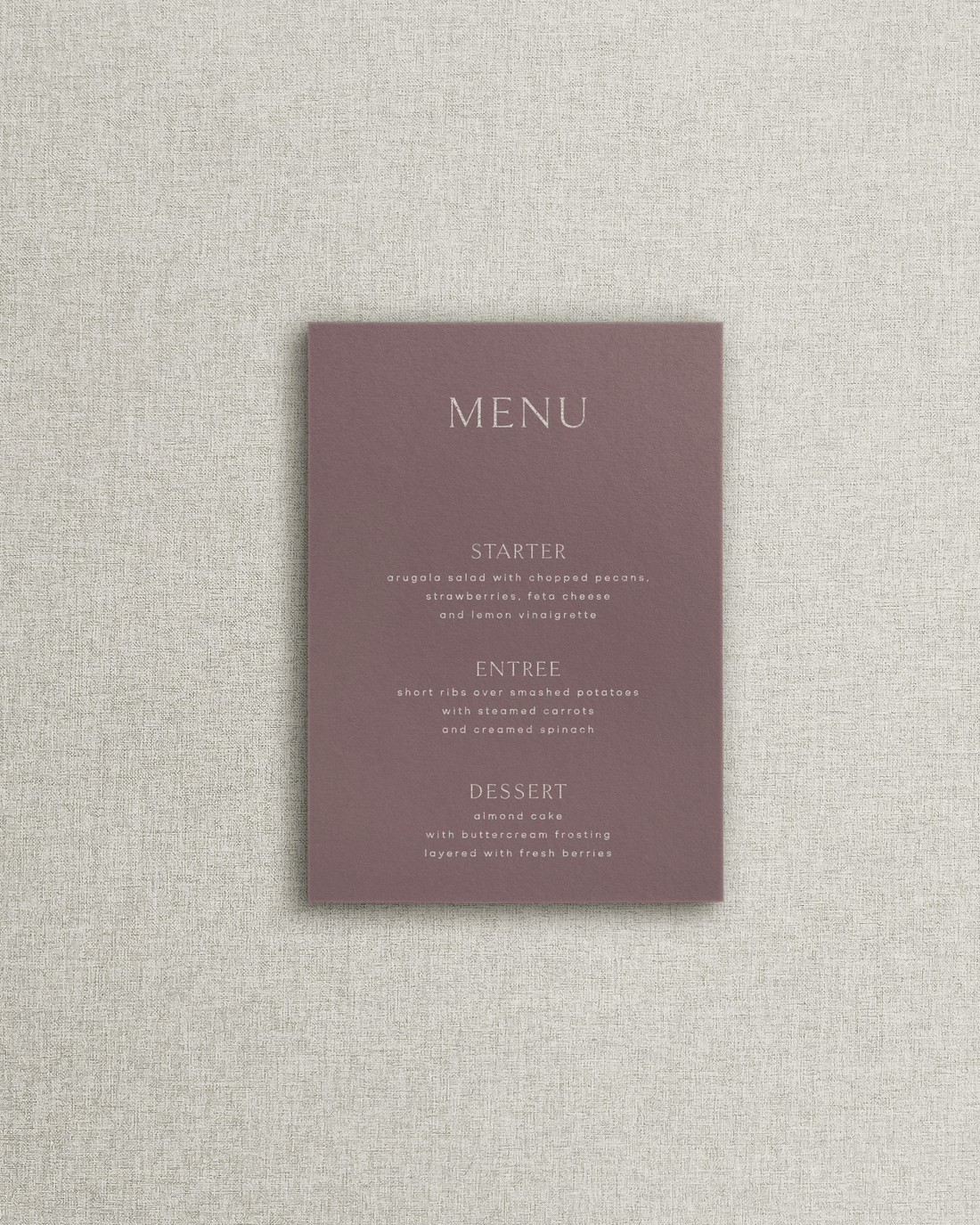 The Celine Simple Menu