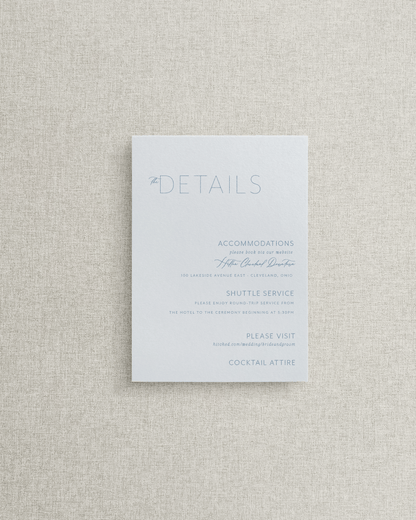 The Melissa Details Card