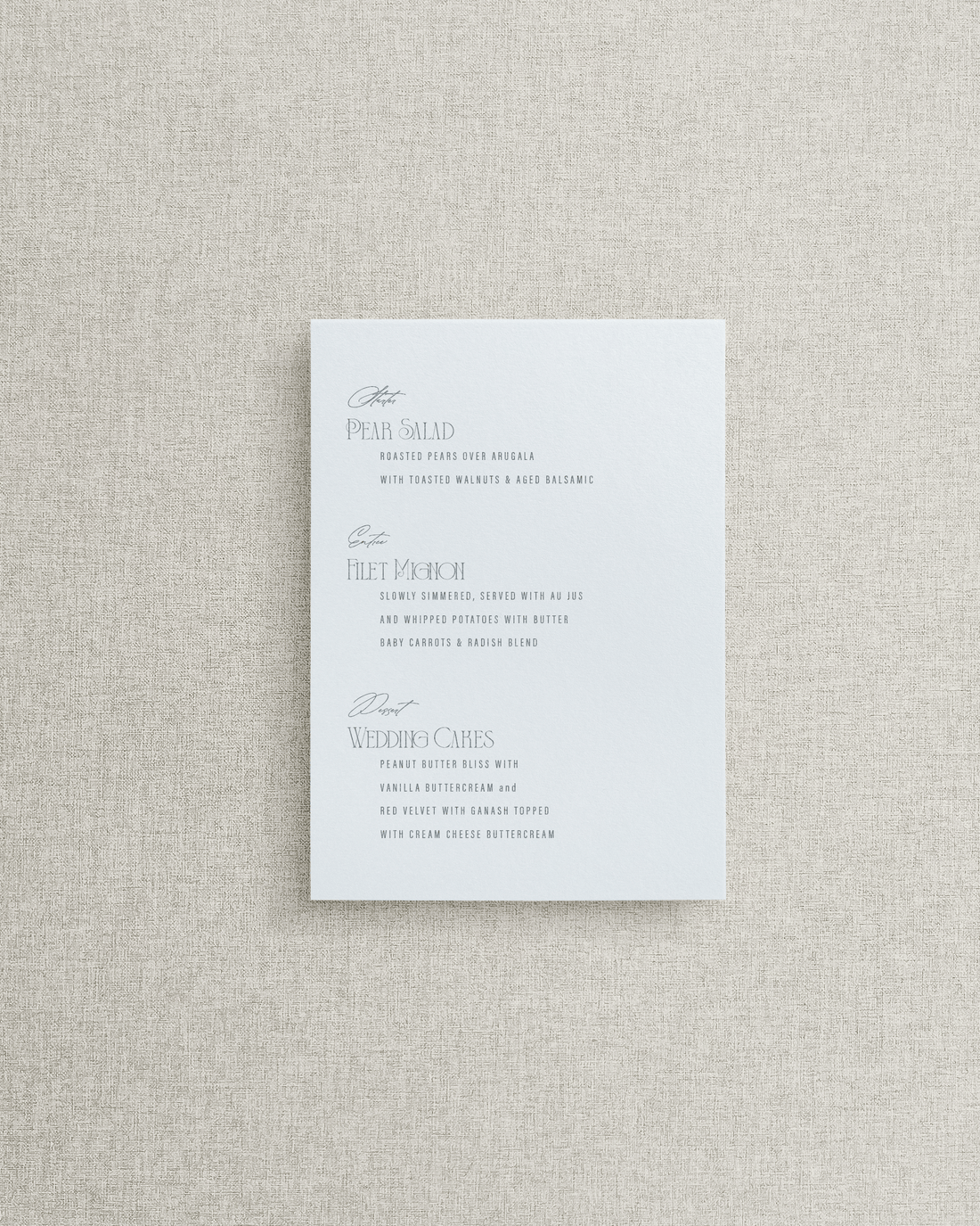 The Brittany Simple Menu