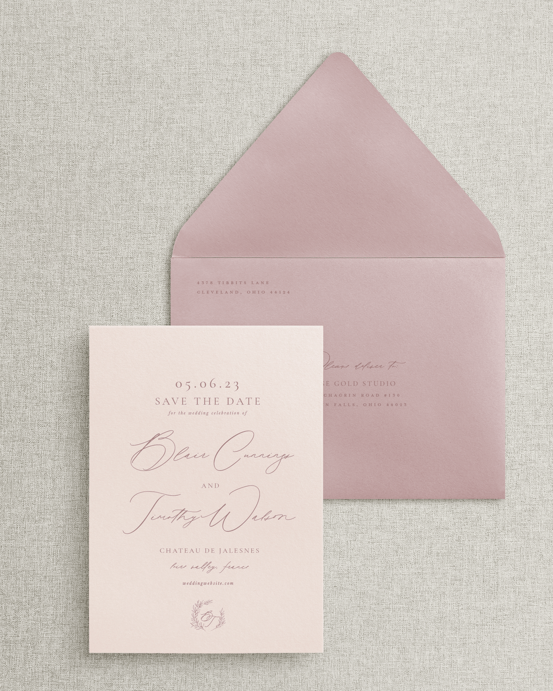 The Blair Save the Date Card &amp; Envelope