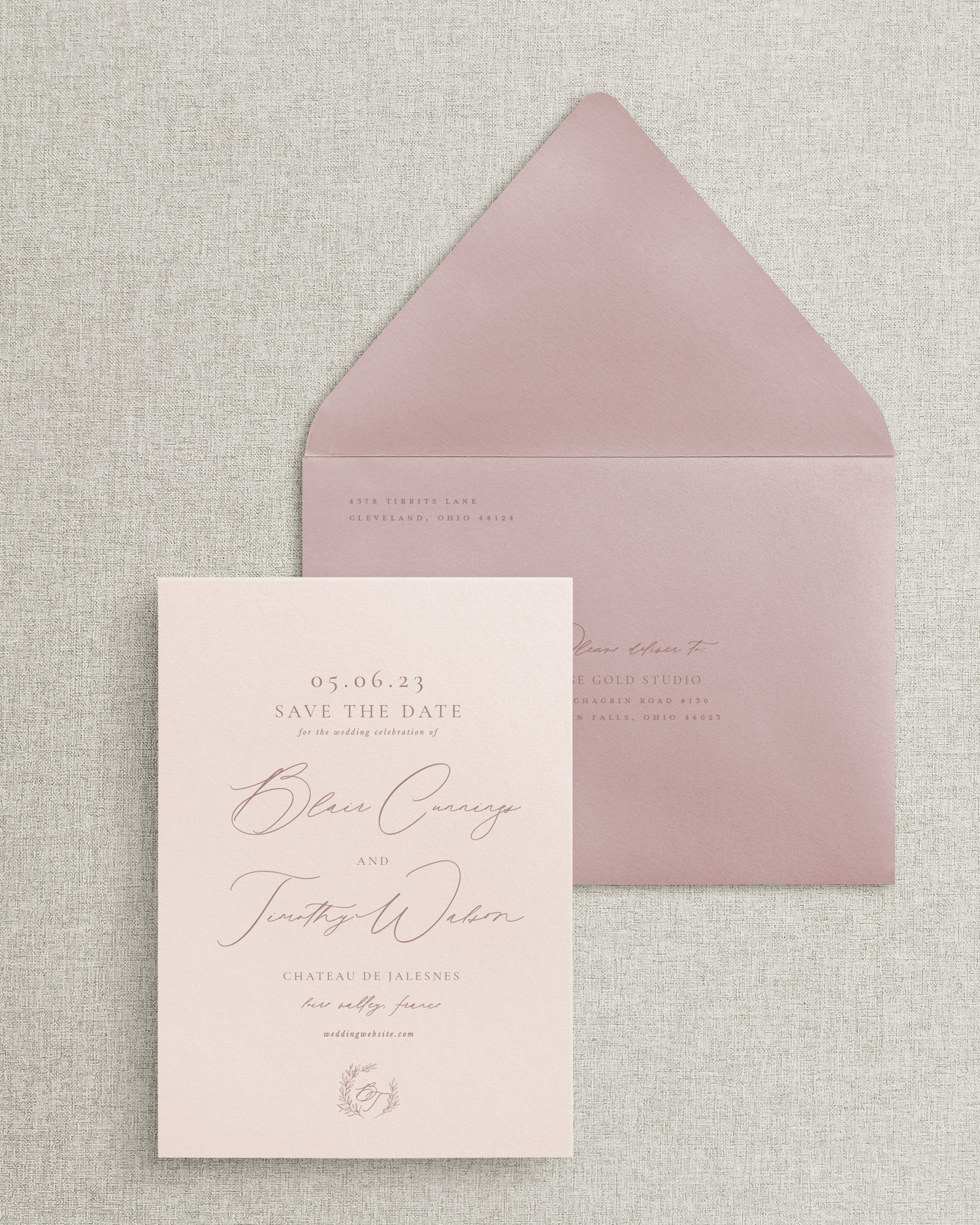 The Blair Save the Date Card &amp; Envelope