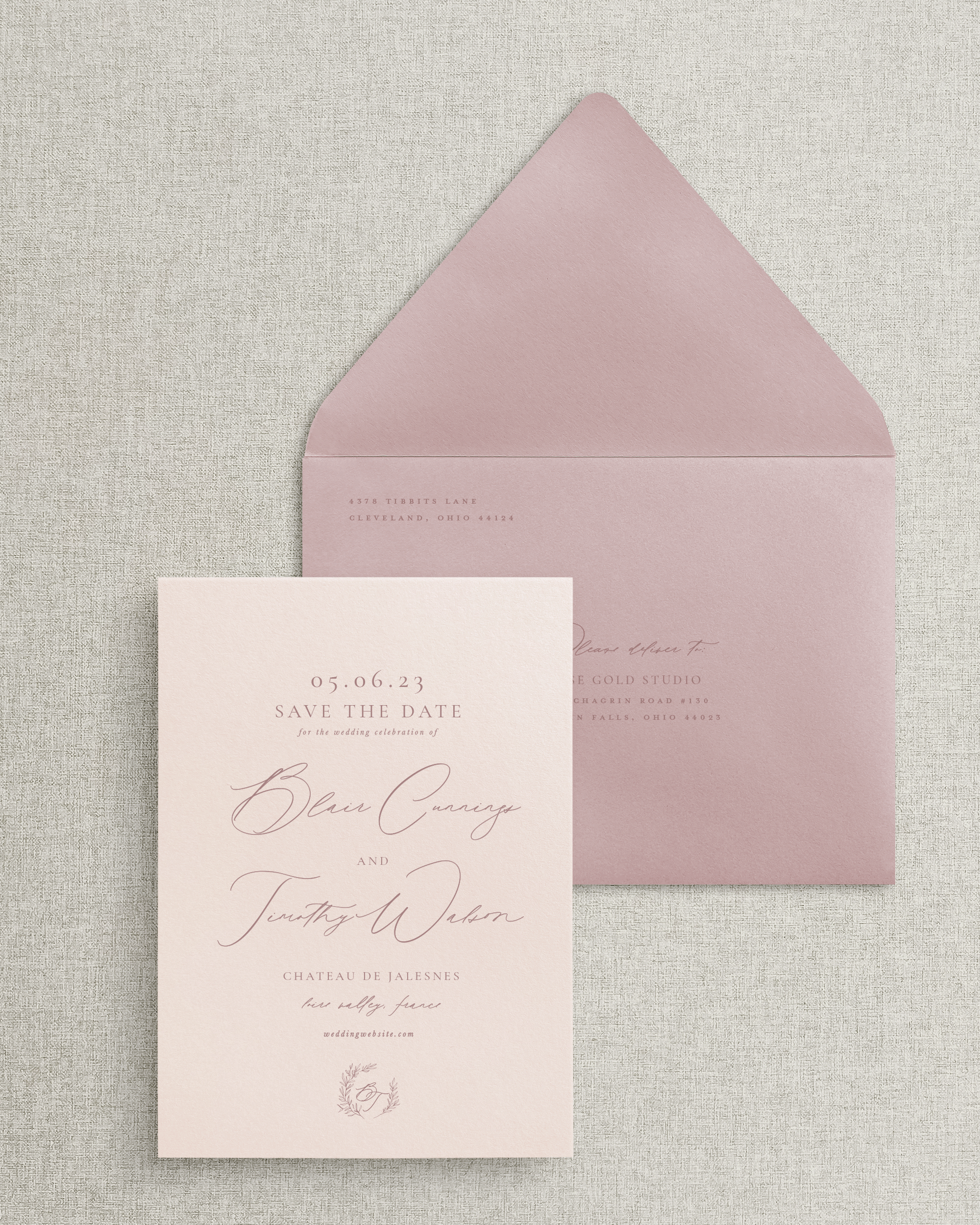 The Blair Save the Date Card &amp; Envelope