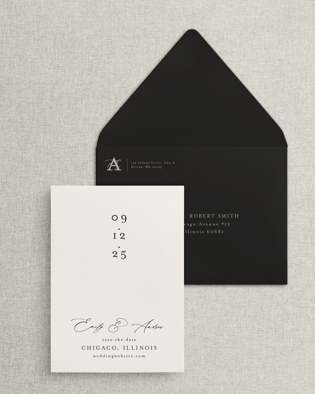 The Emily Save The Date Card & Envelope