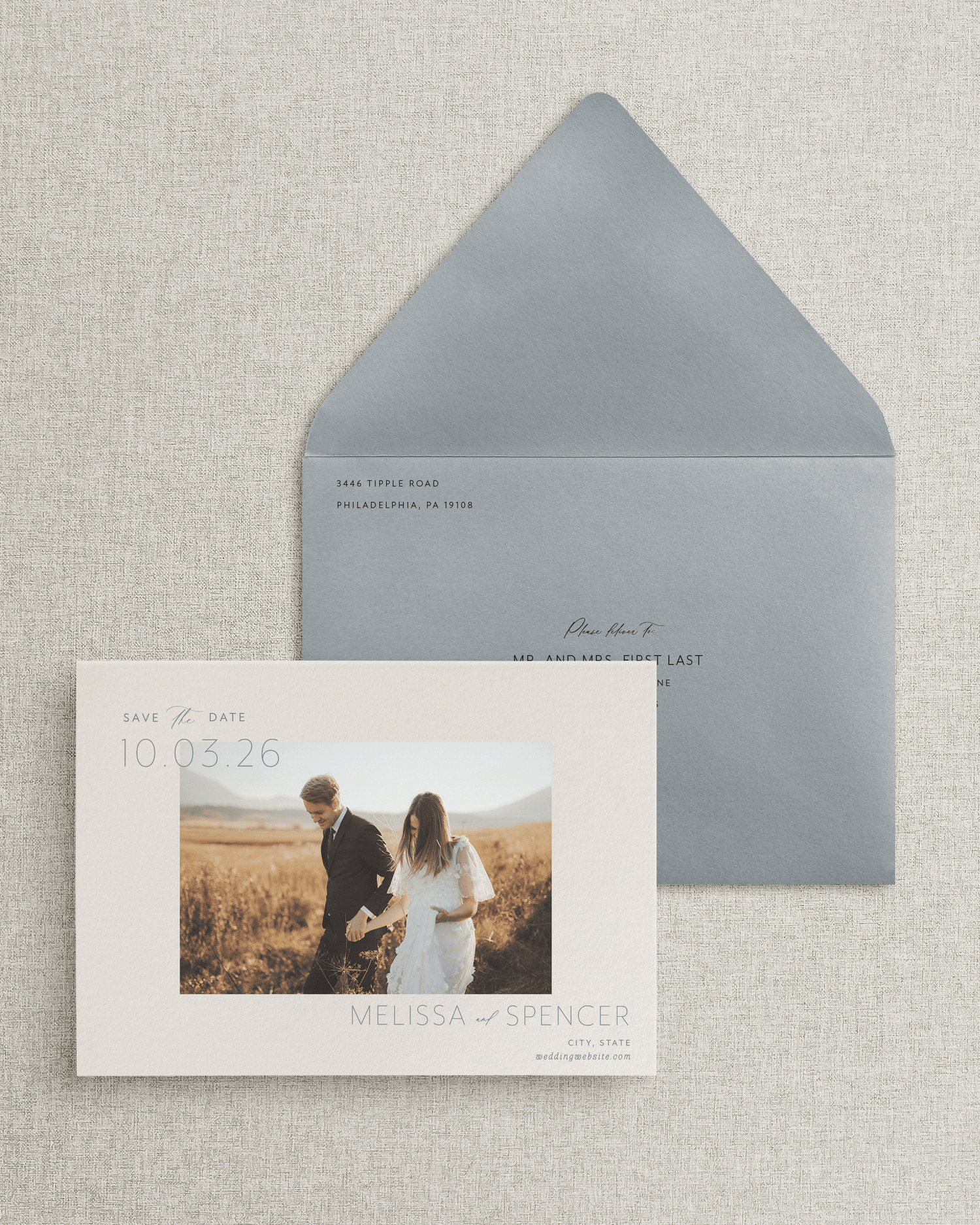 The Melissa Save the Date Card &amp; Envelope