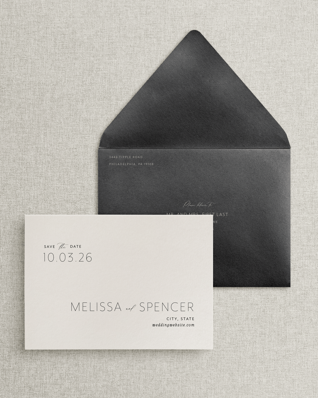 The Melissa Save the Date Card & Envelope