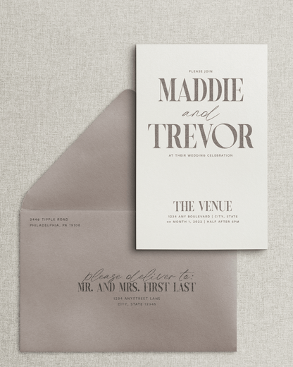 The Maddie Invitation &amp; Envelope