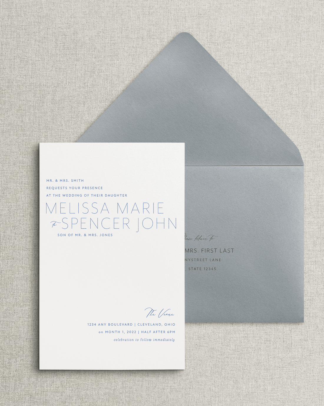 The Melissa Invitation & Envelope