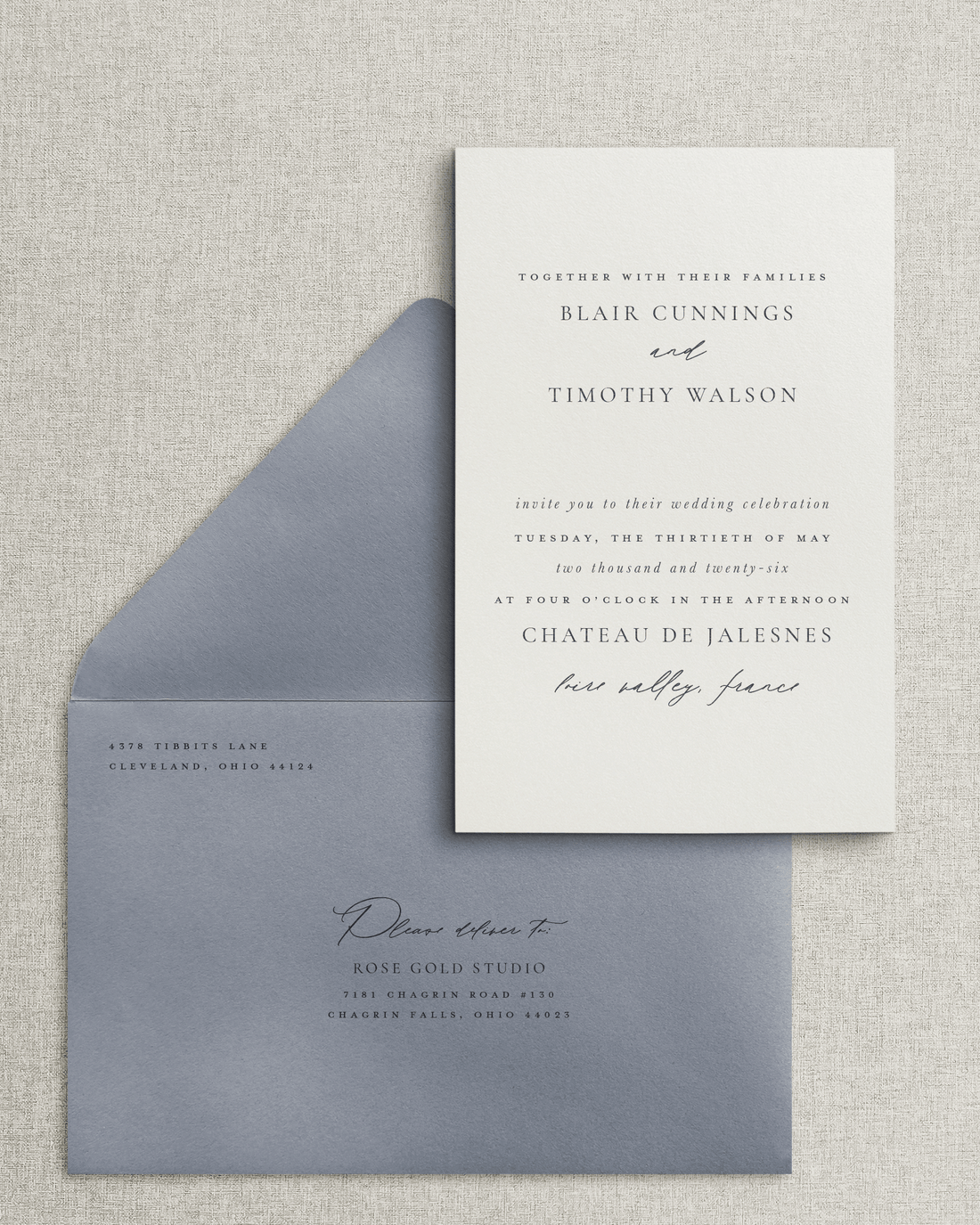 The Blair Invitation & Envelope