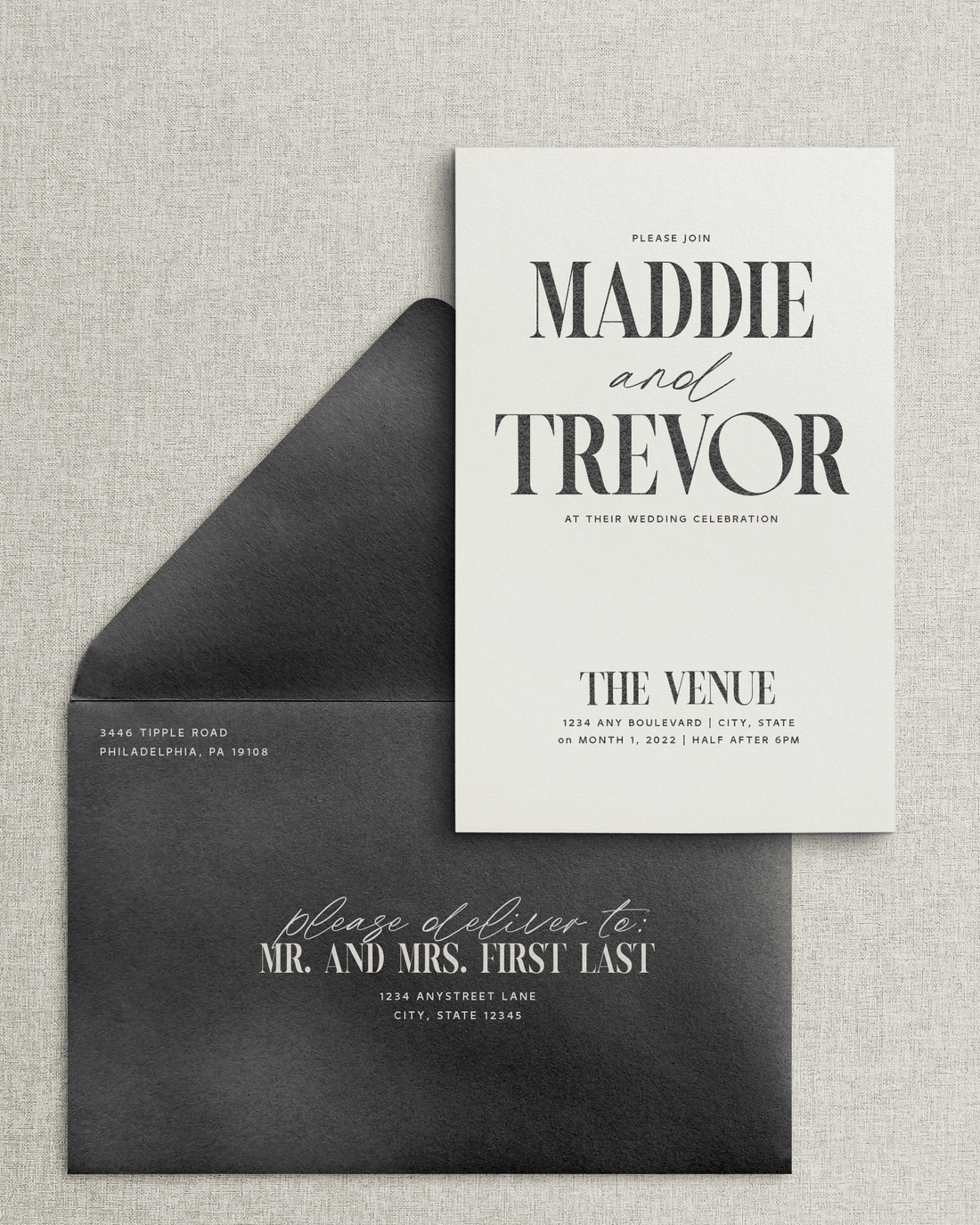 The Maddie Invitation & Envelope