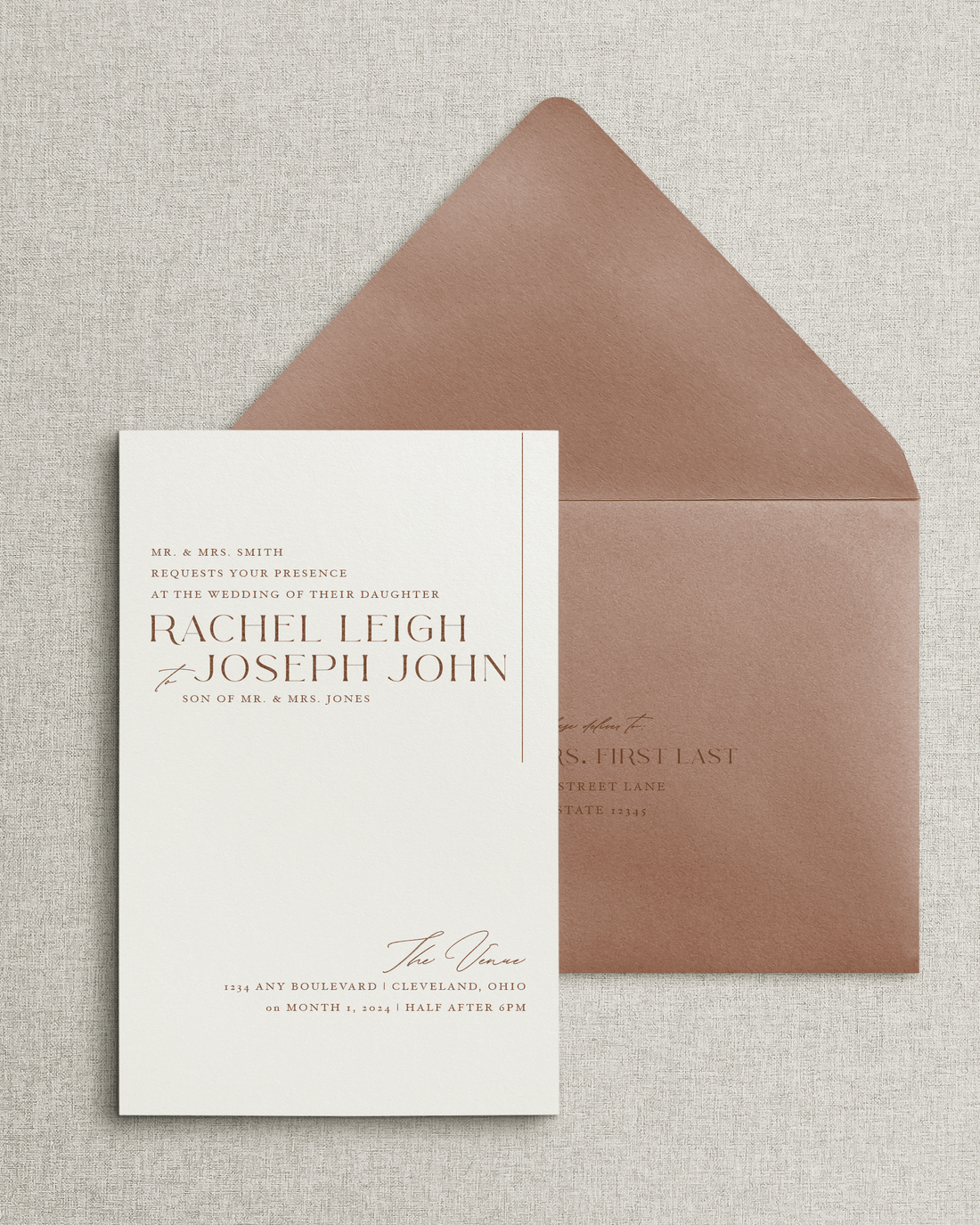 The Rachel Invitation & Envelope