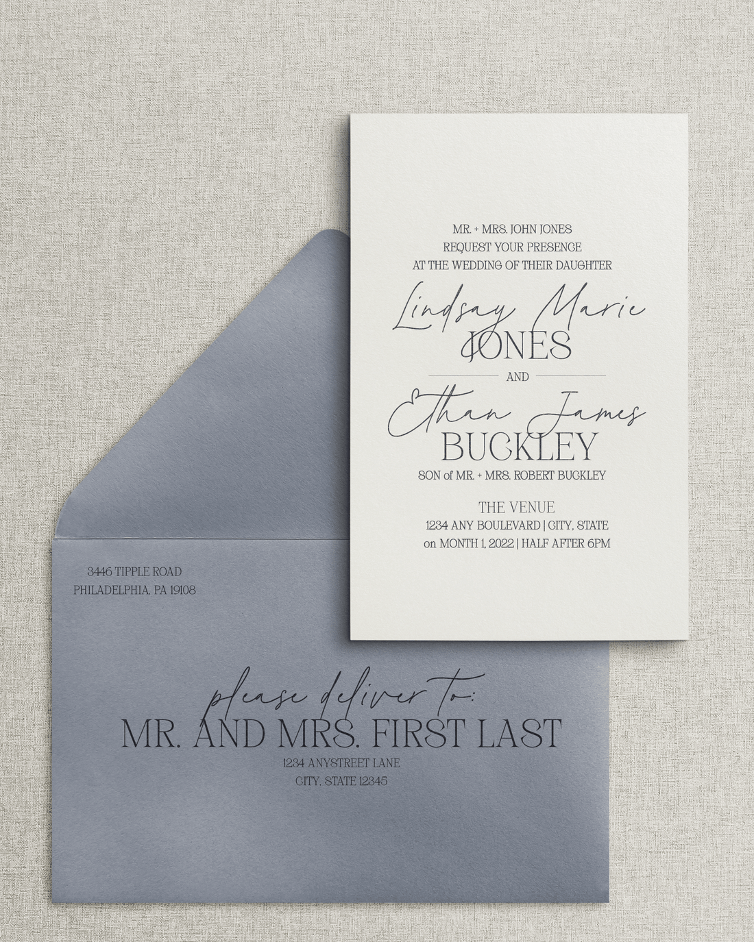 The Lindsay Invitation & Envelope