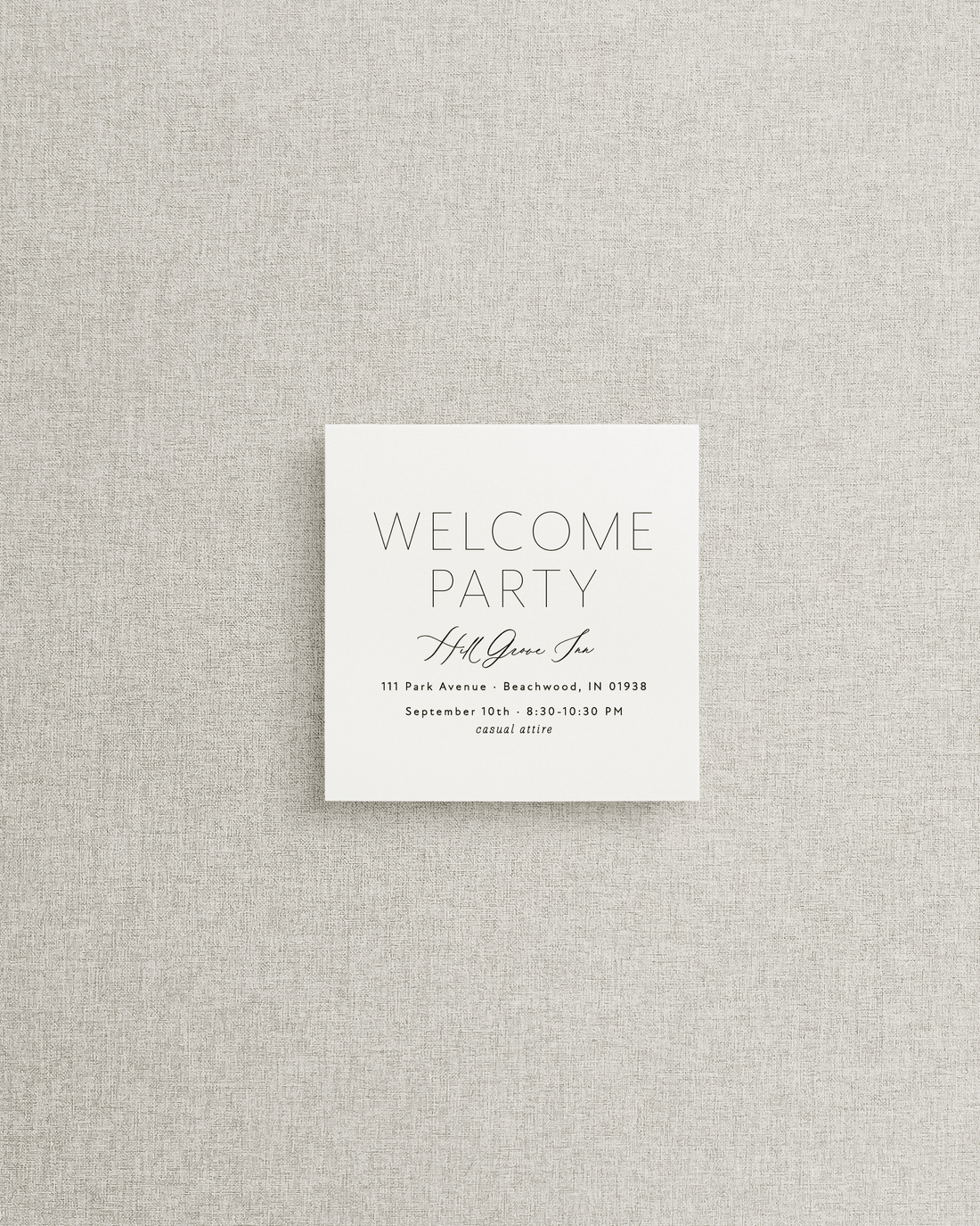 The Melissa Square Shaped Additional Card