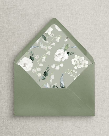 The Carson Watercolor Floral Envelope Liners