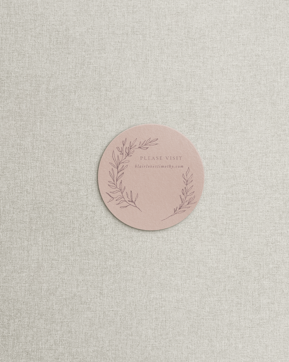 The Blair Circle Shaped Additional Card