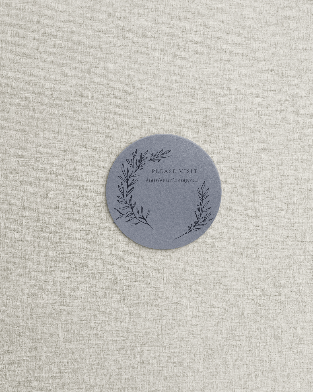 The Blair Circle Shaped Additional Card