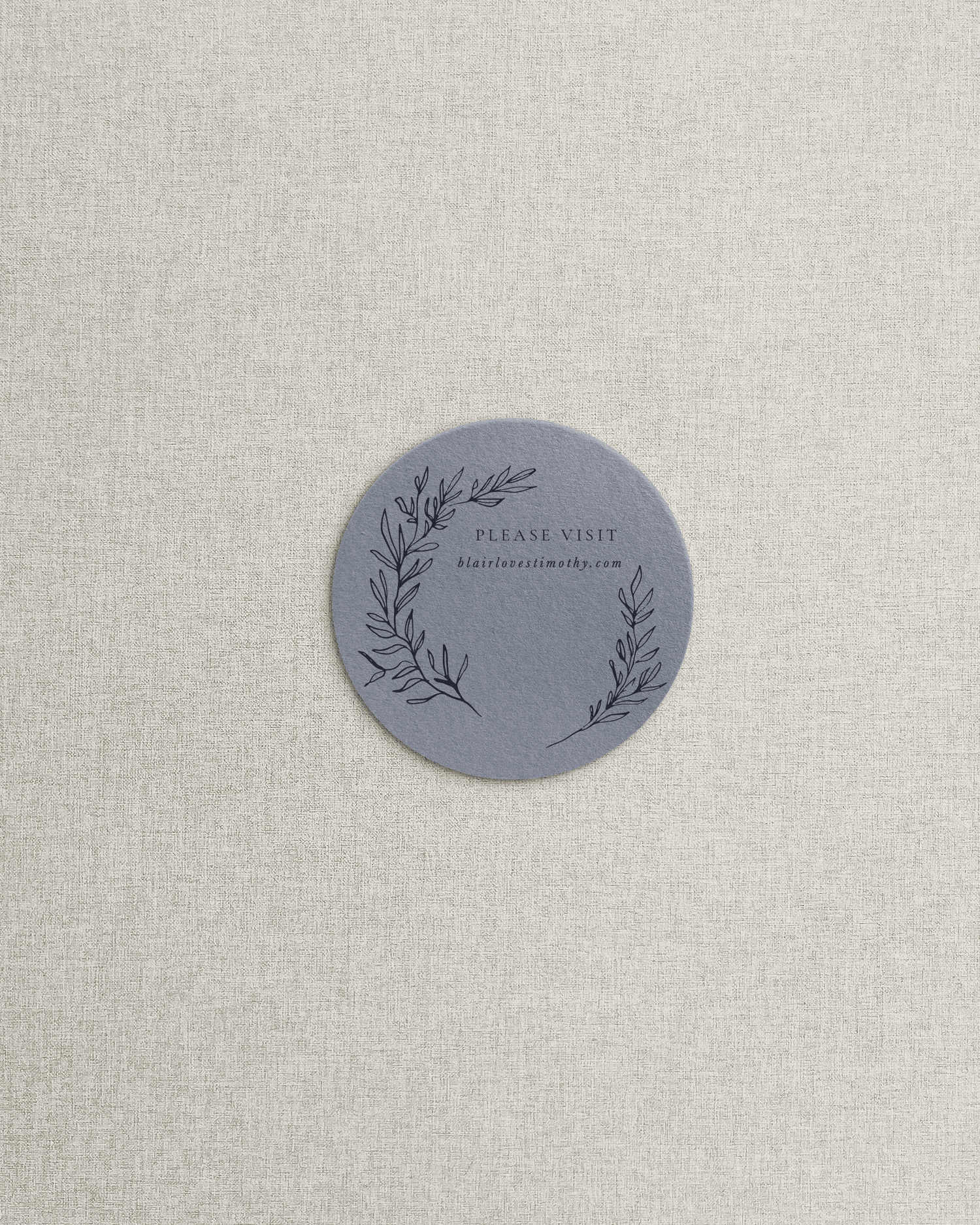 The Blair Circle Shaped Additional Card
