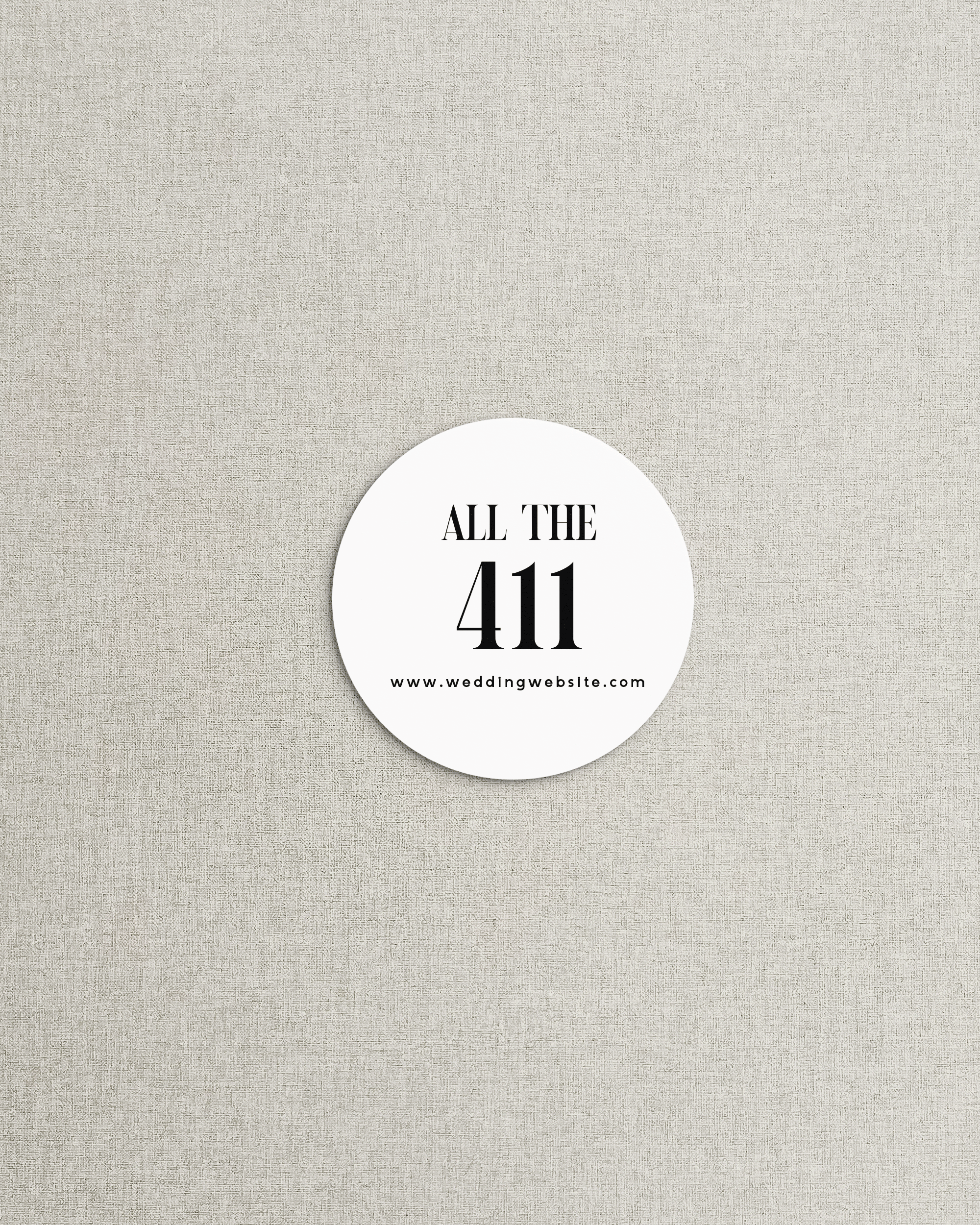 The Maddie Circle Shaped Additional Card