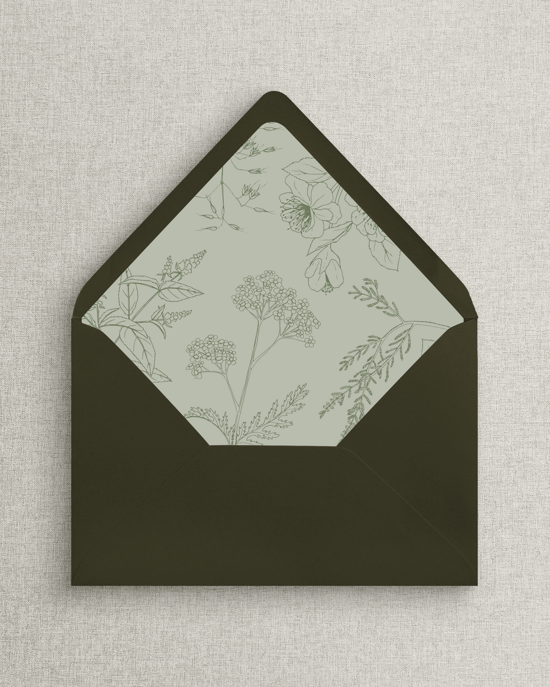 The Ethan Line Art Floral Envelope Liners