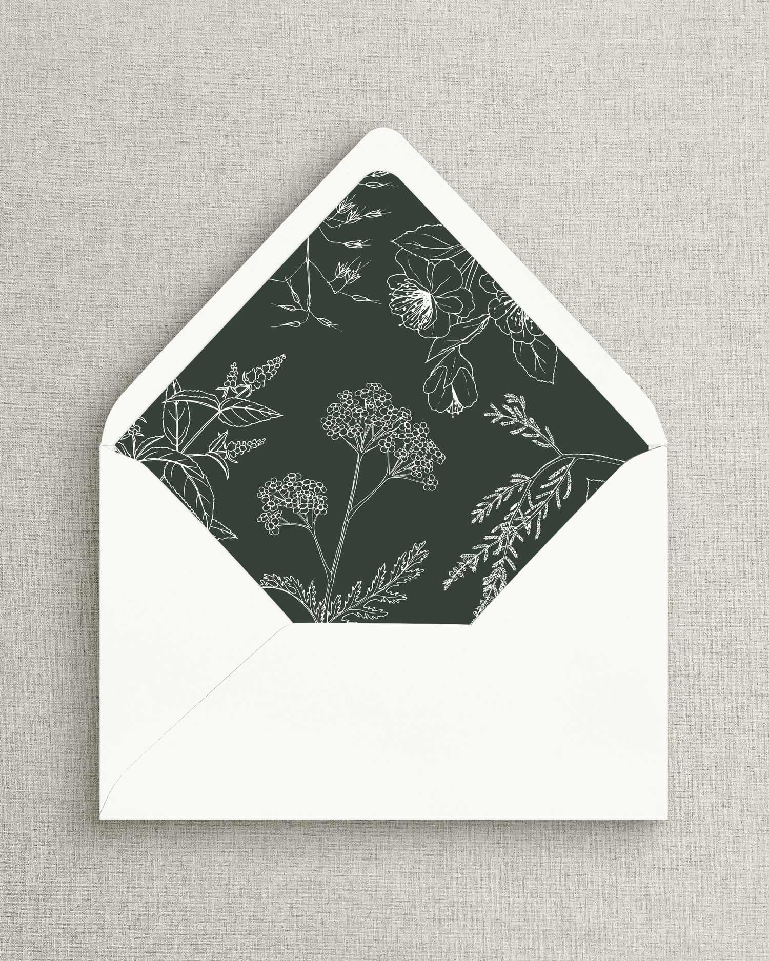 The Ethan Line Art Floral Envelope Liners