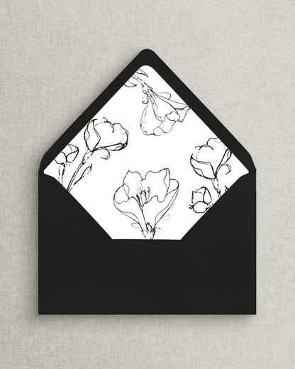 The Gabriel Line Art Floral Envelope Liners