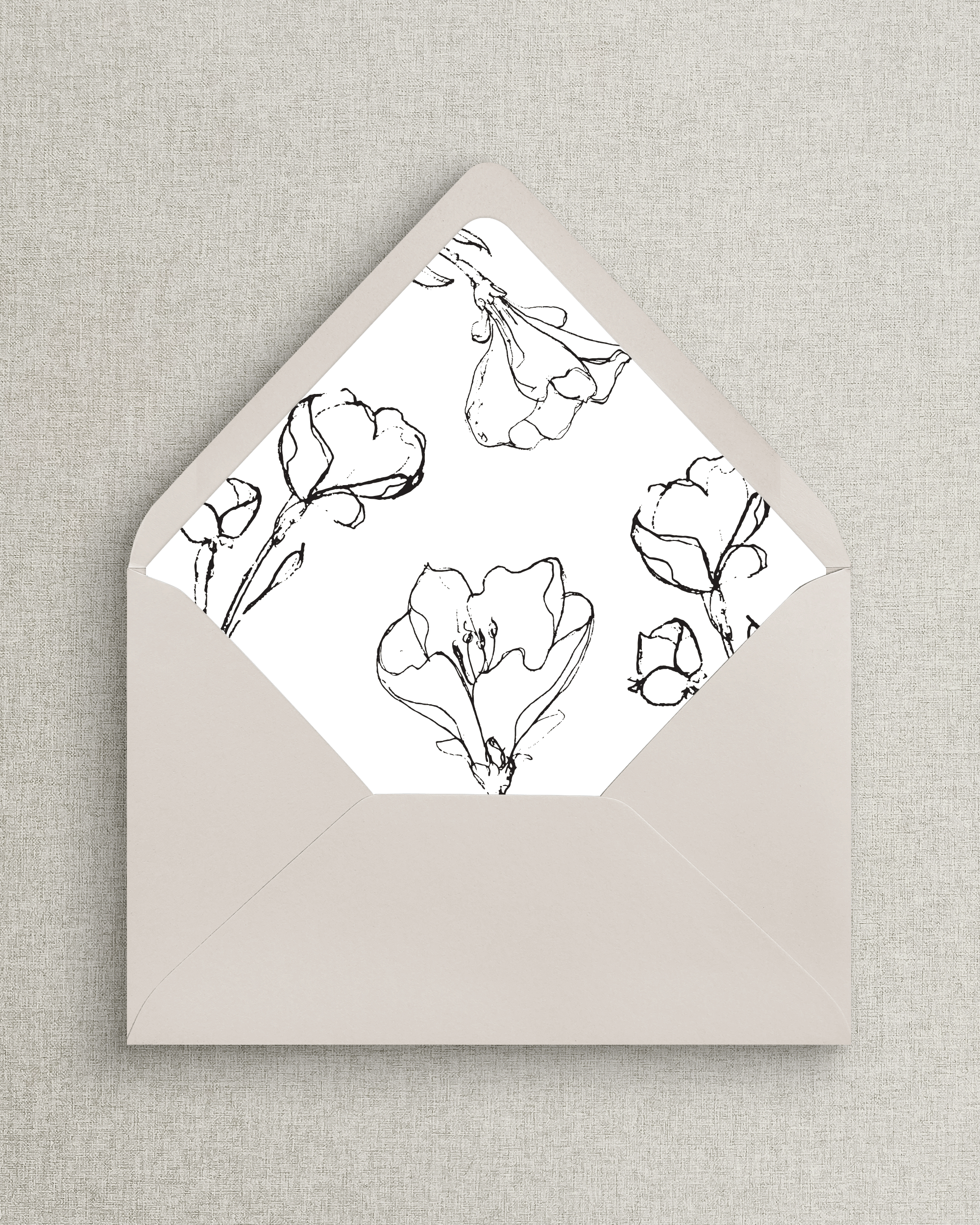 The Gabriel Line Art Floral Envelope Liners