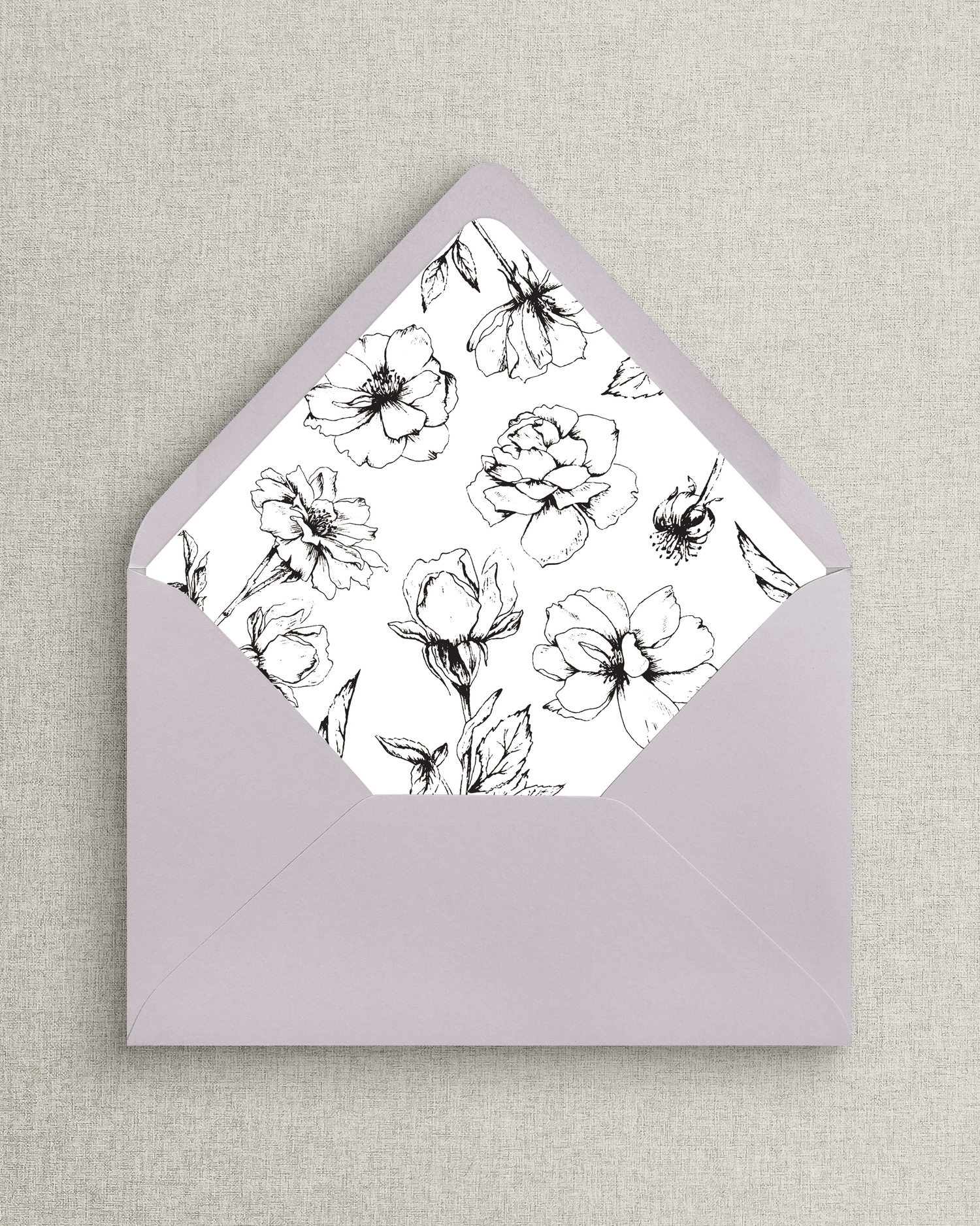 The Hunter Line Art Floral Envelope Liners