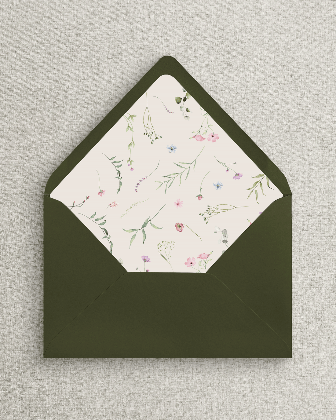 The Jaden Watercolor Floral Envelope Liners