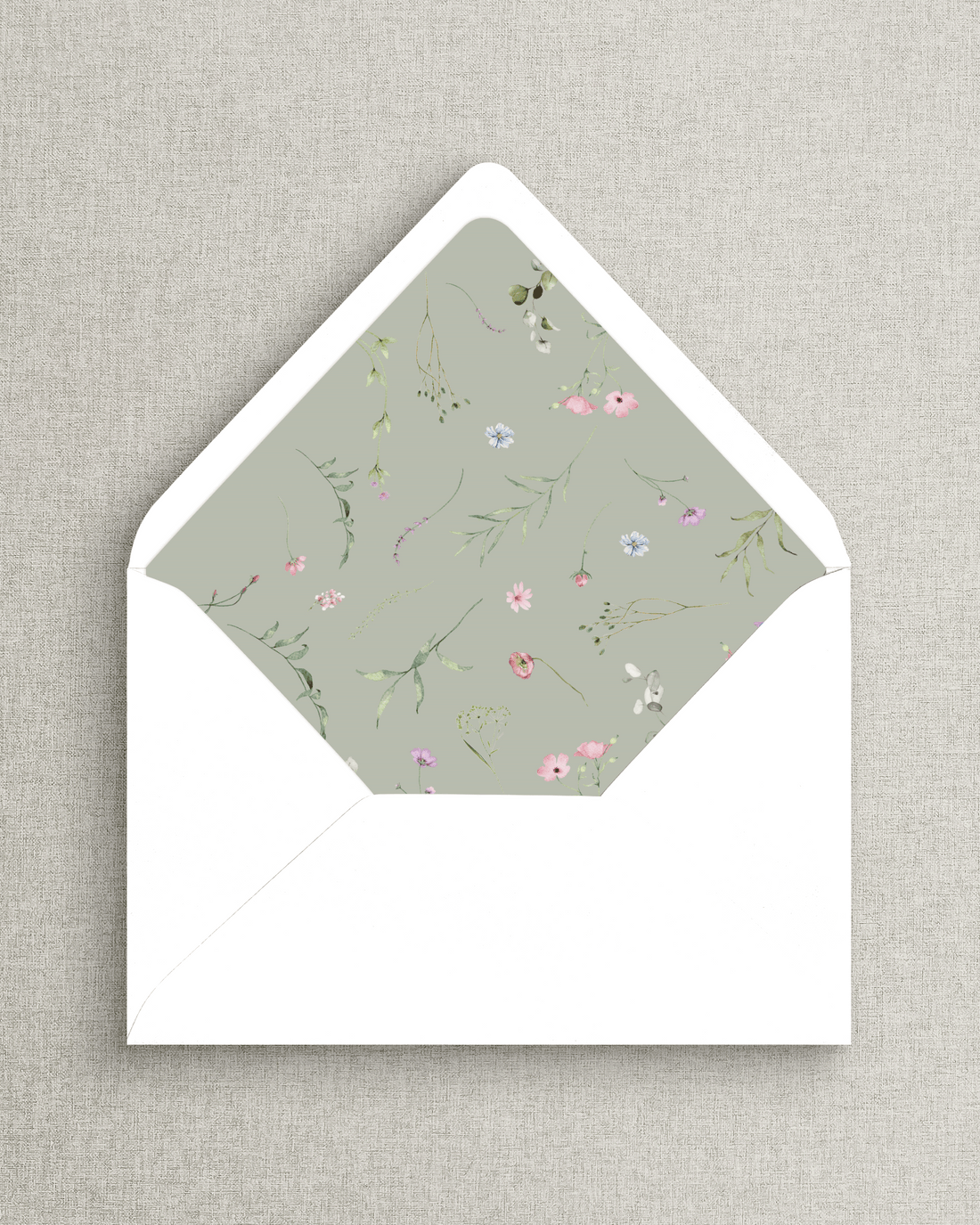 The Jaden Watercolor Floral Envelope Liners