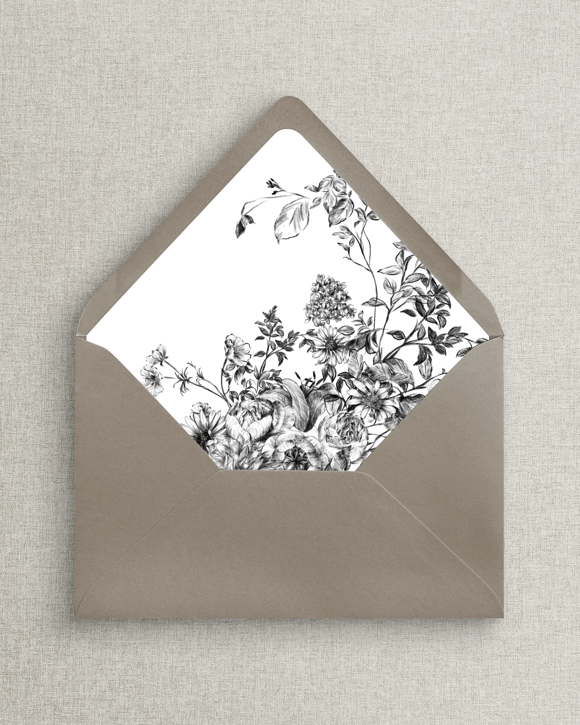 The James Line Art Floral Envelope Liners