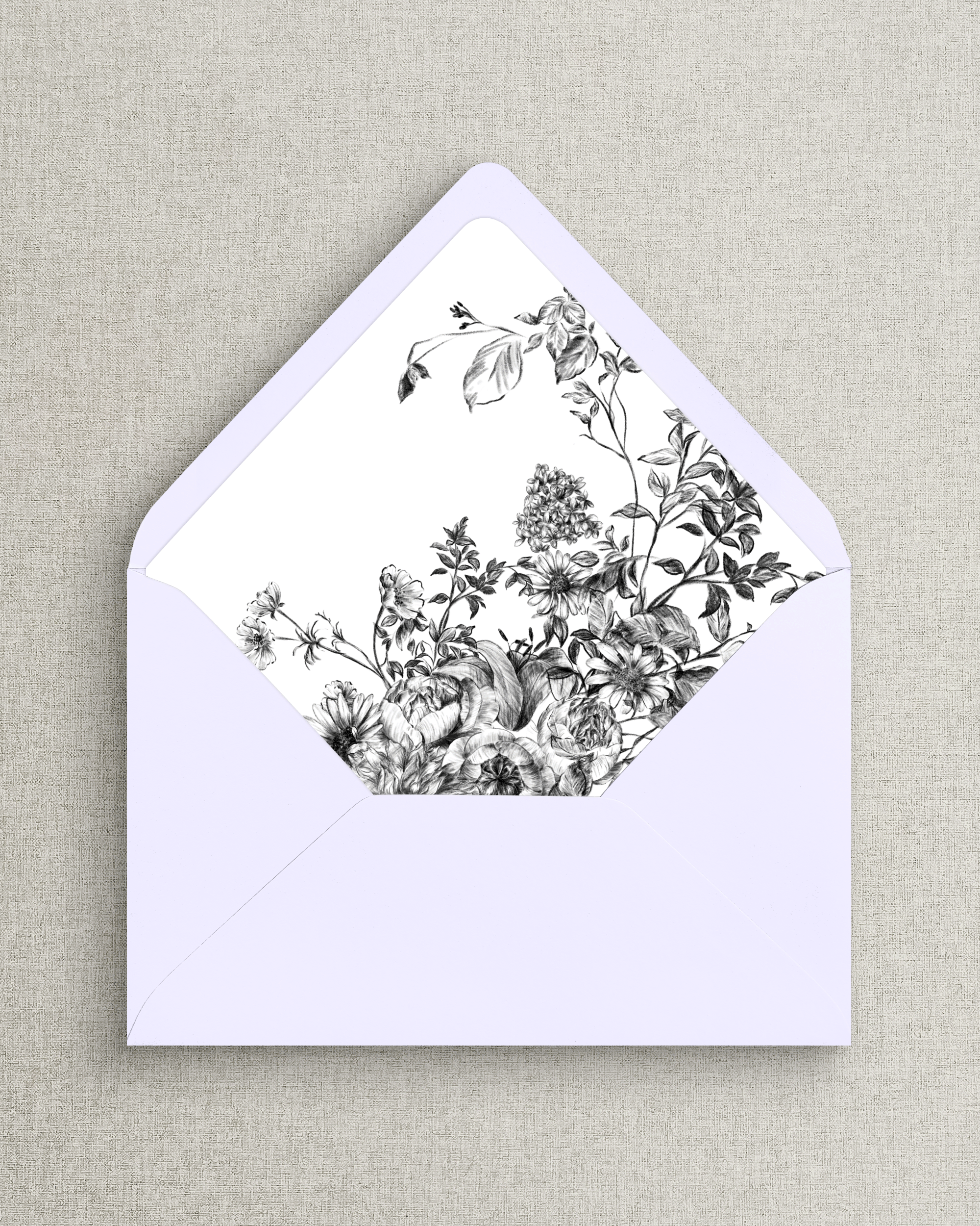 The James Line Art Floral Envelope Liners