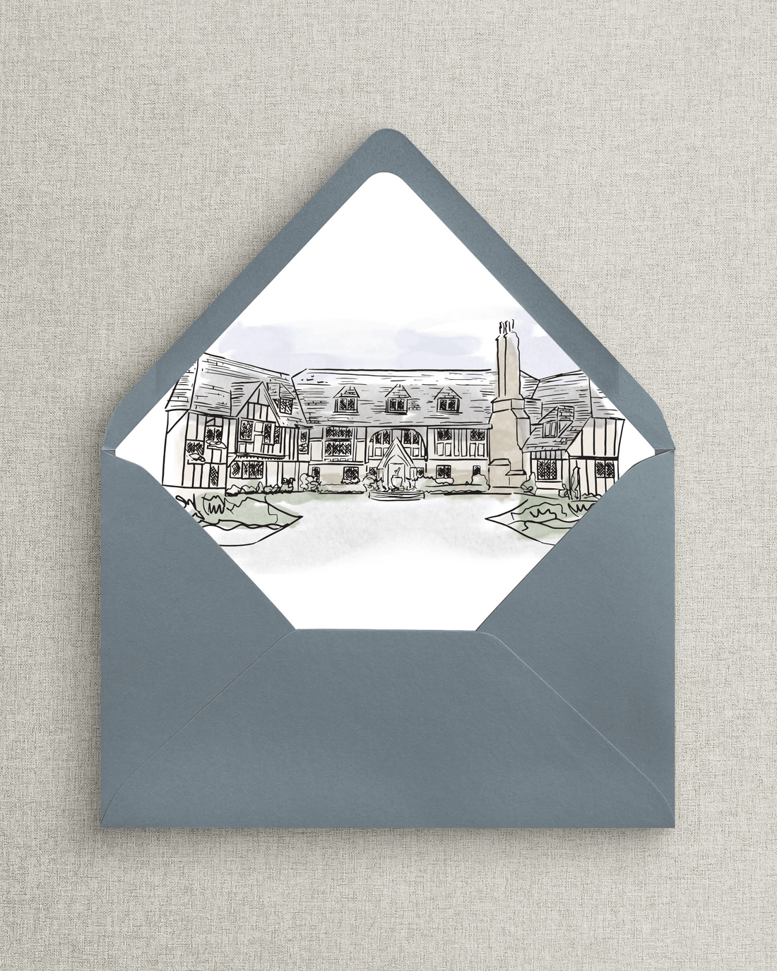 Custom Venue Illustration Envelope Liner