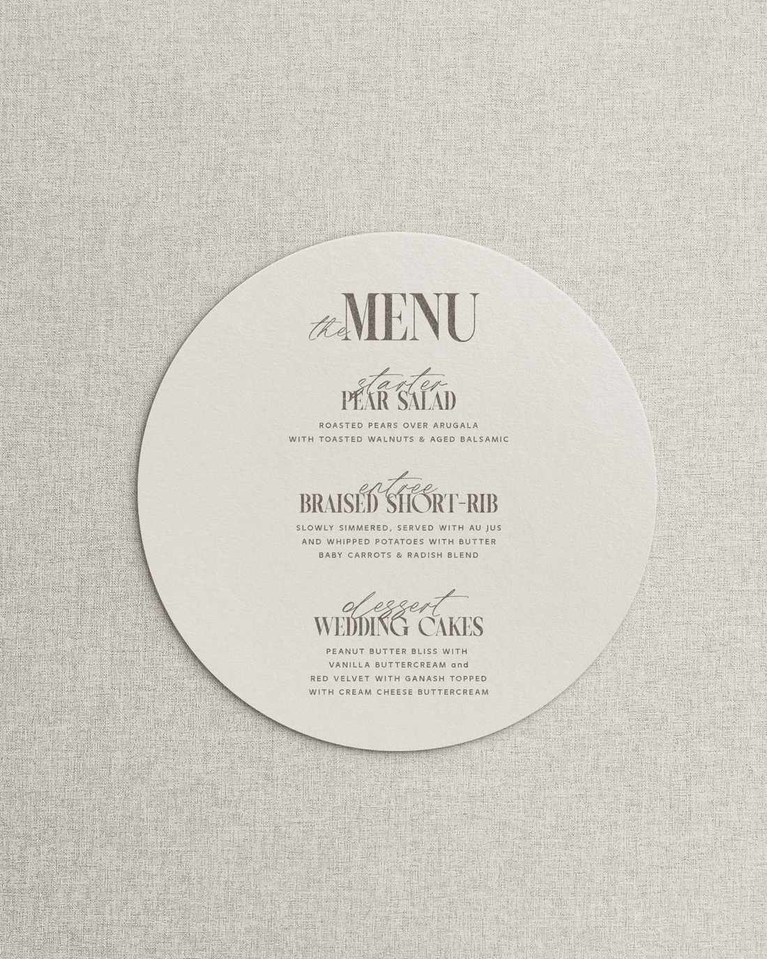 The Maddie Simple Menu