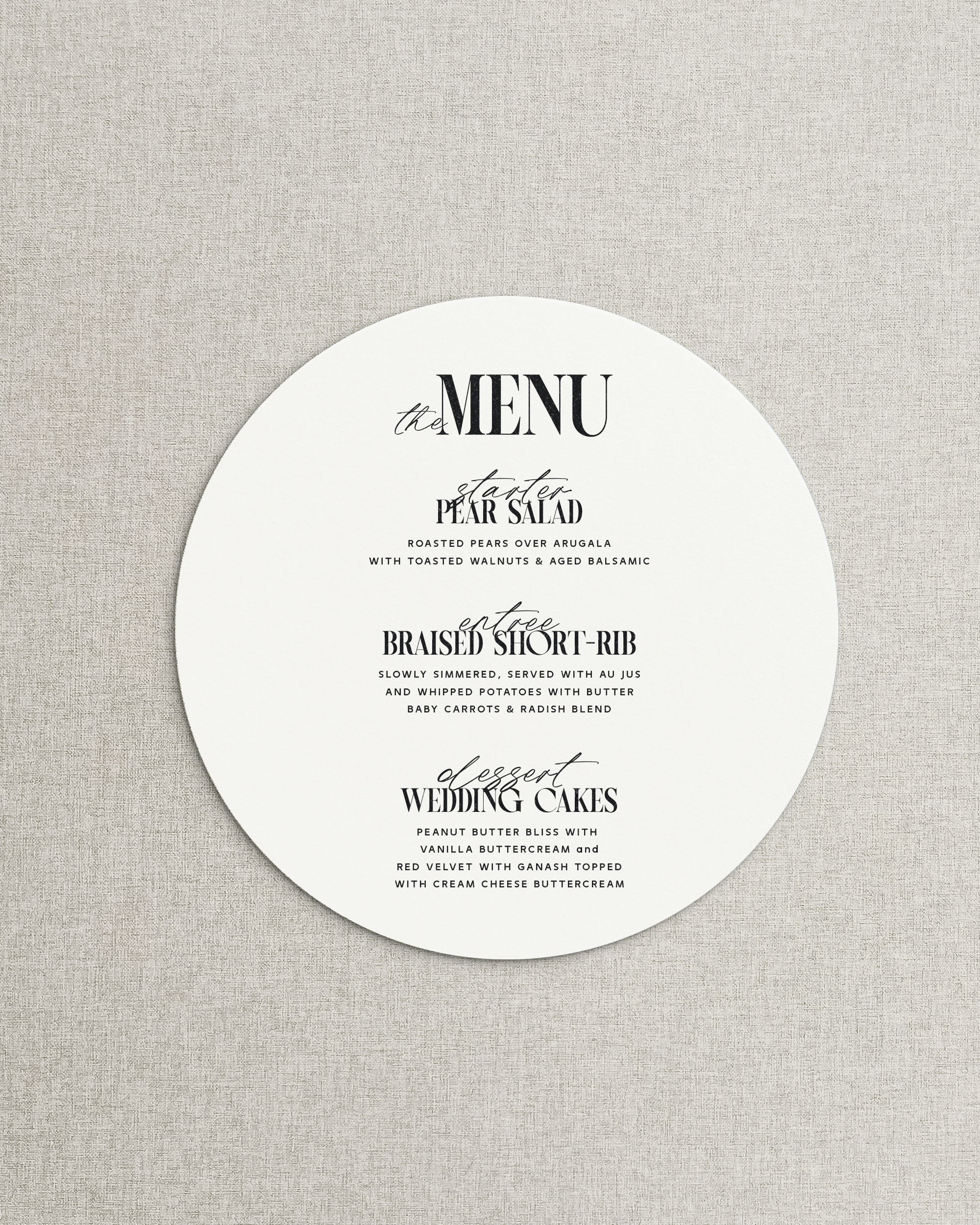 The Maddie Simple Menu