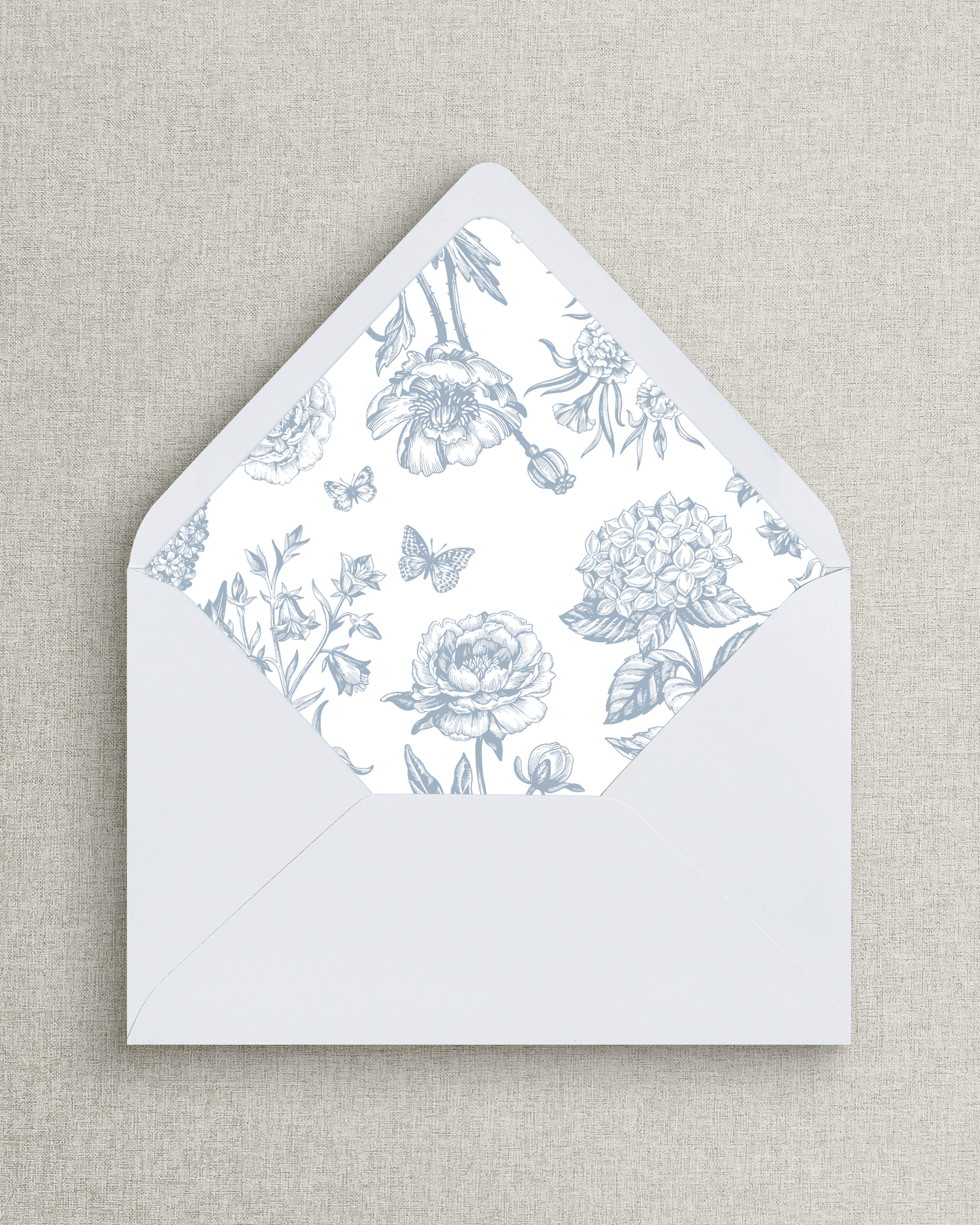 The Michael Line Art Floral Envelope Liners