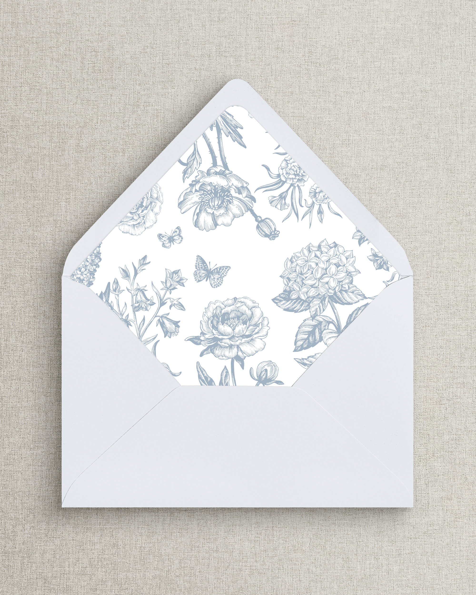 The Michael Line Art Floral Envelope Liners