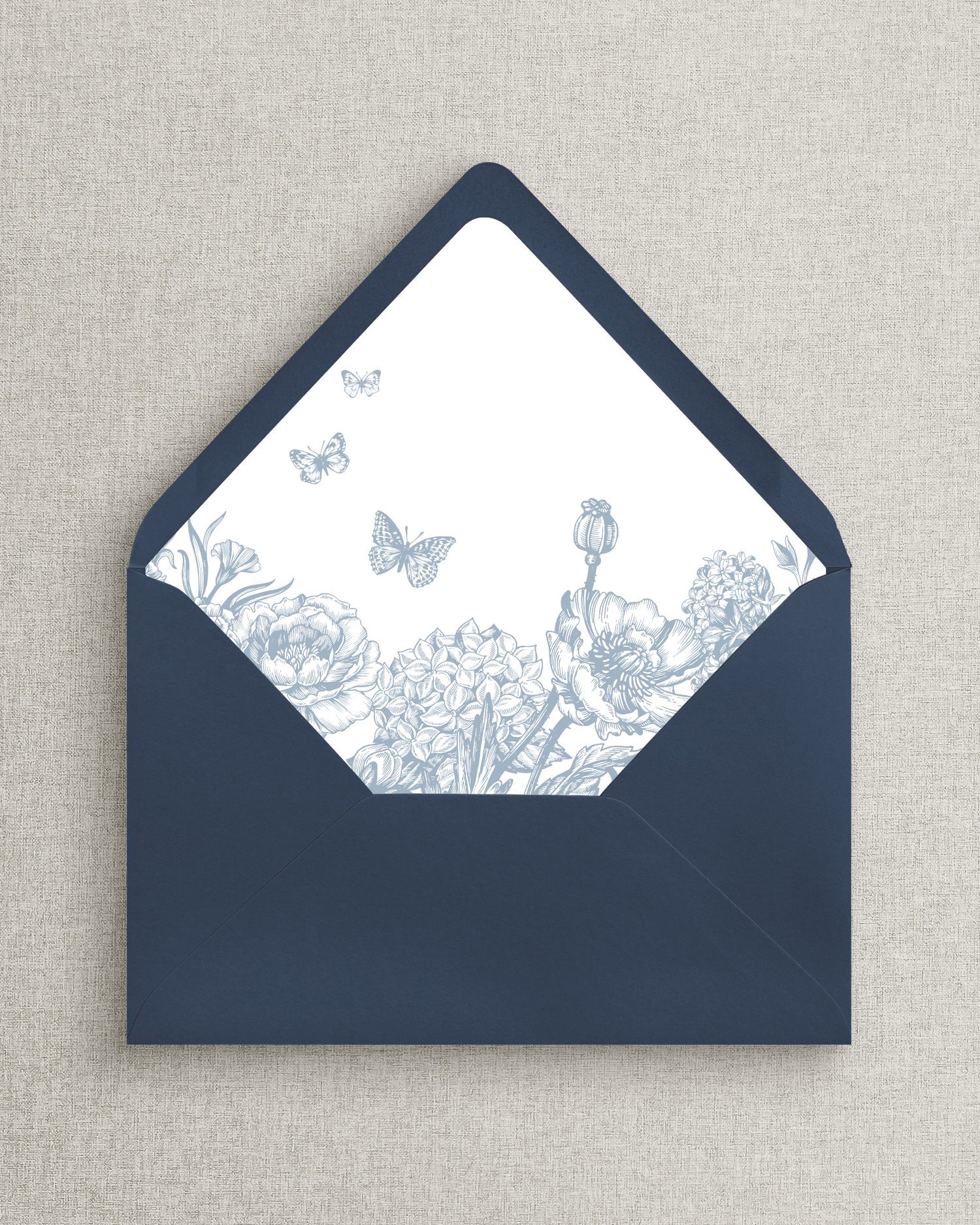 The Michael Line Art Floral Envelope Liners