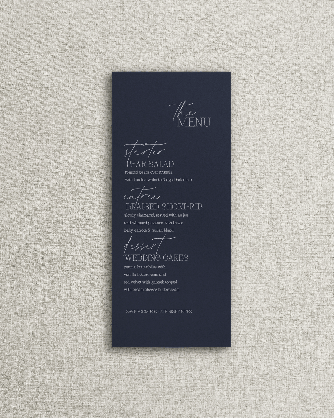 The Lindsay Simple Menu