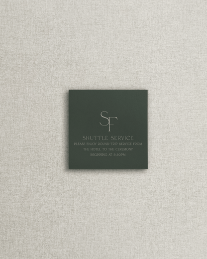 The Serena Square Shaped Additional Card