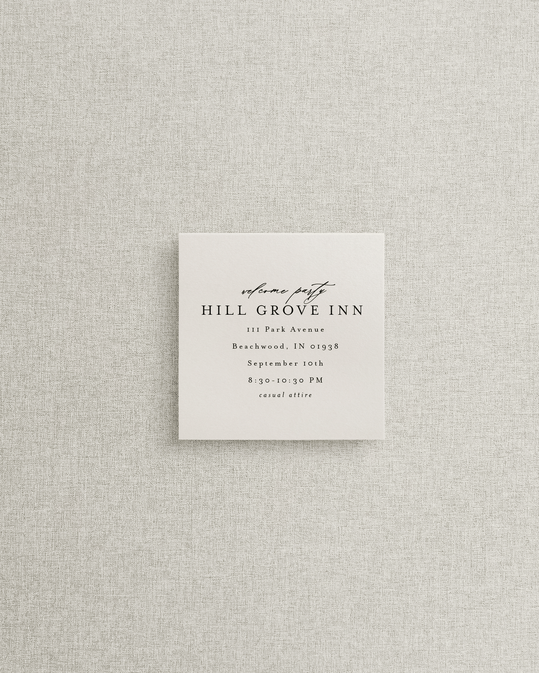 The Emily Square Shaped Additional Card