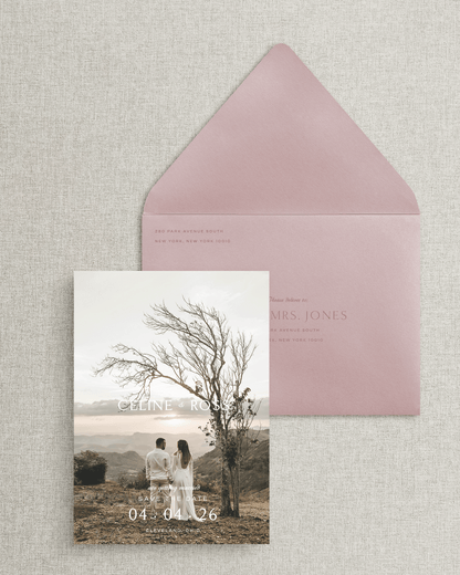 The Celine Save the Date Card &amp; Envelope
