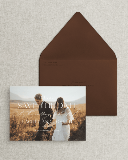 The Rachel Save the Date Card &amp; Envelope