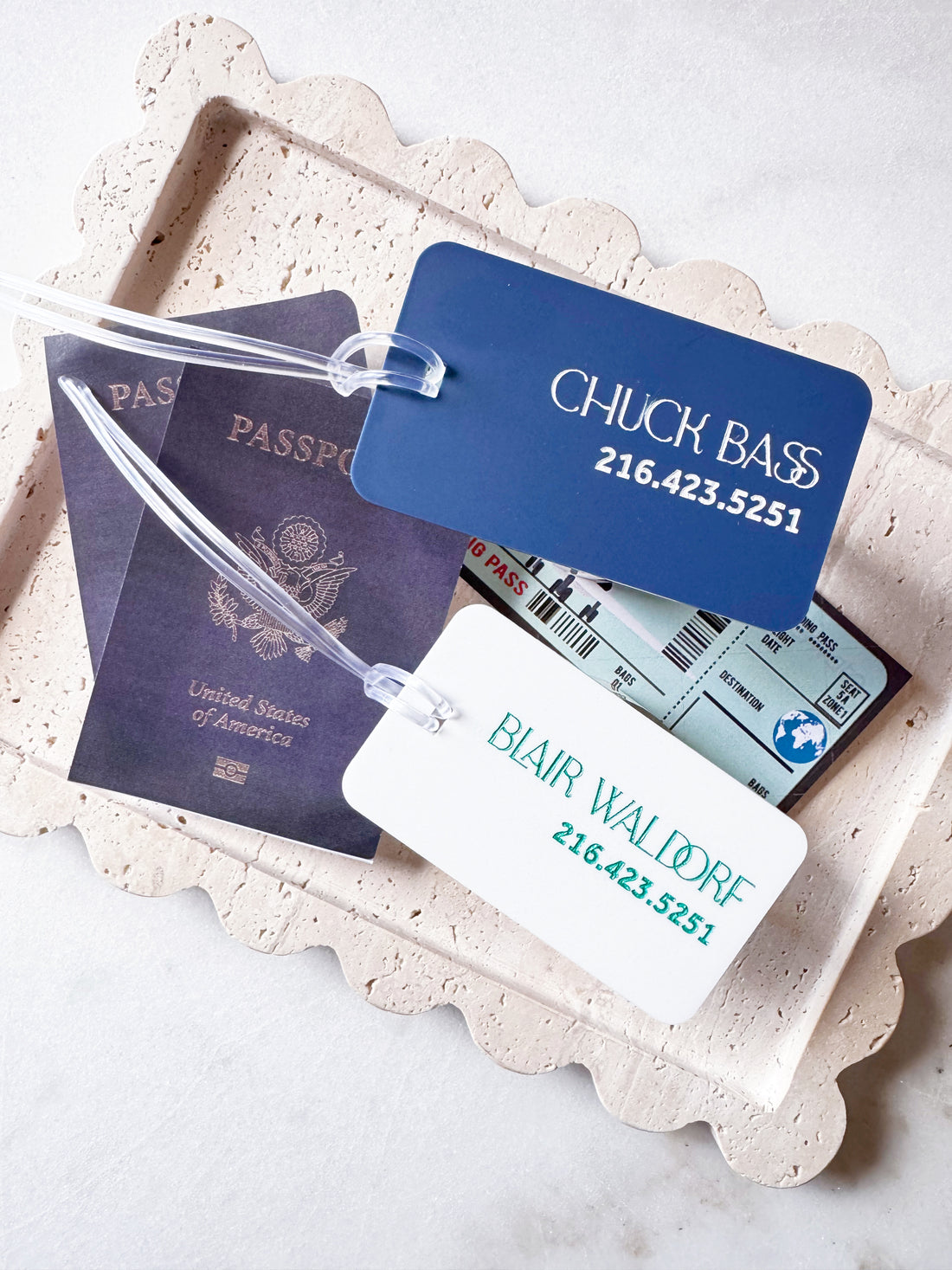 Acrylic Etched Bag or Luggage Tag